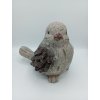 Pták plast imitace kámen, 25cm