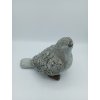 Pták plast imitace kámen, 18cm
