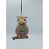 sova malá tlustá na zavěšení 9cm