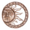 SLUNCE S KRUHEM - KOVOVÁ NÁSTĚNNÁ DEKORACE, MĚDĚNO-STŘÍBRNÁ
