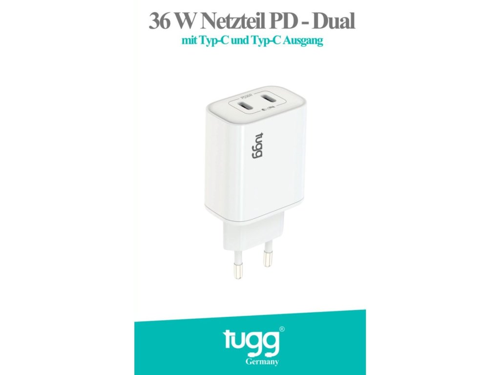 Tugg 36W PD-Dual with Type-C and Type-C output