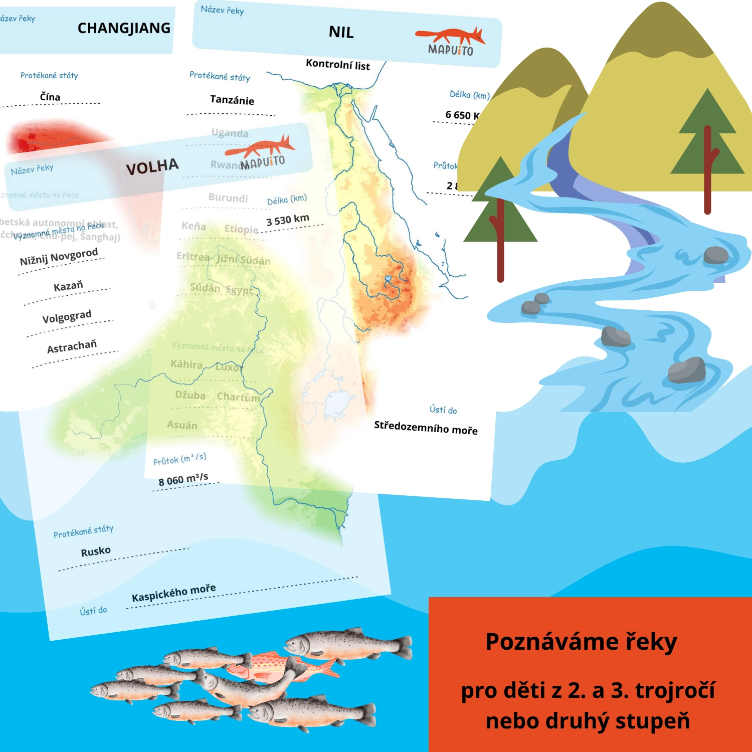 Mapy světových řek ke stažení