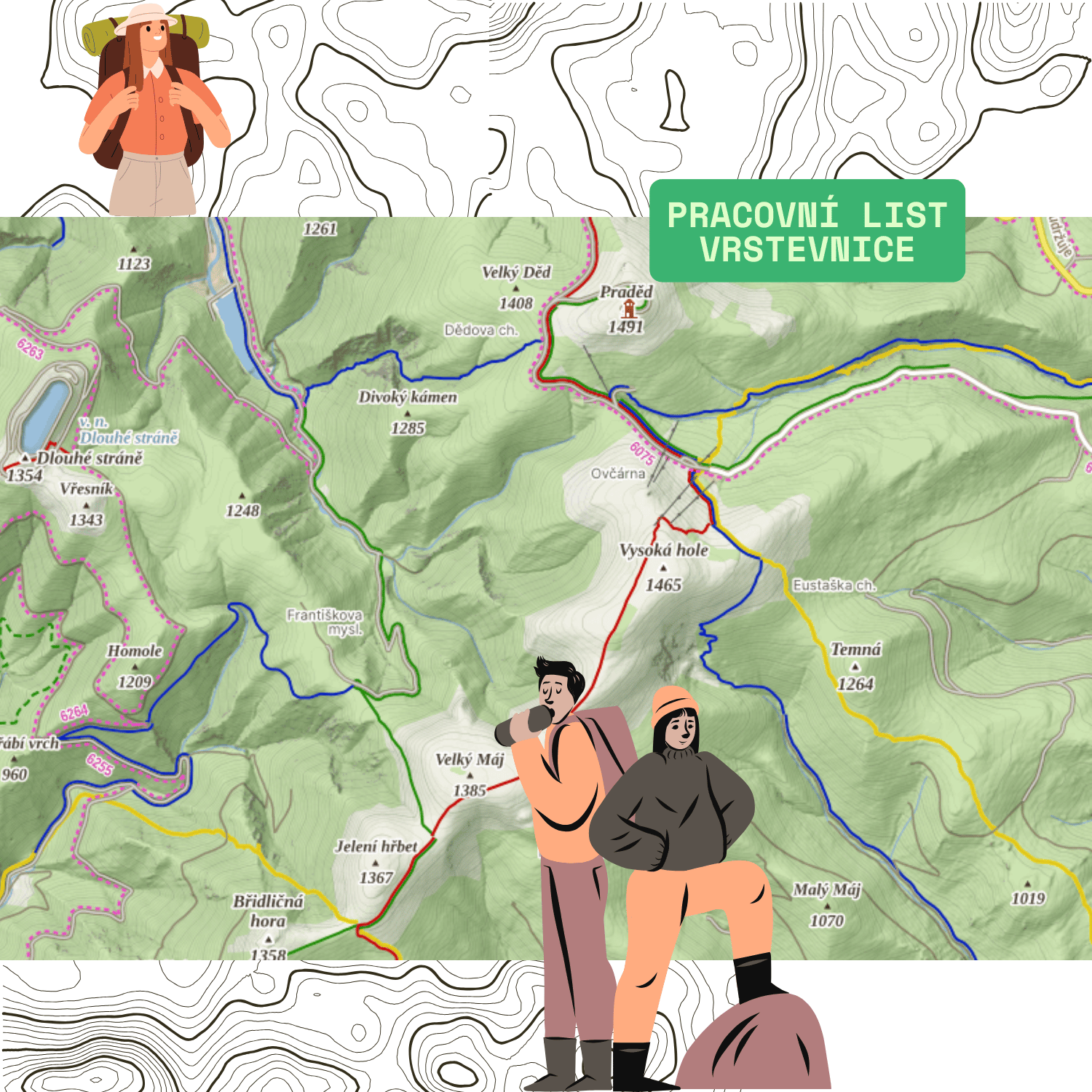 Pracovní list k vrstevnicím