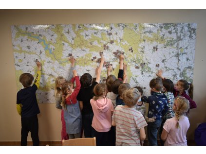 Velká mapa okolí školy nástěnná