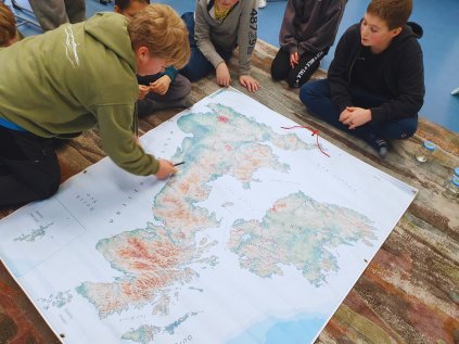 Didaktická mapa Britských ostrovů pro rozvoj orientace a slovní zásoby v angličtině
