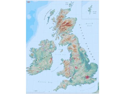 Velká mapa Britských ostrovů