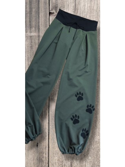 Taneční tepláky khaki / černá no 2..