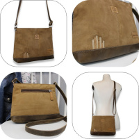 Dámská originální crossbody taška z pravé česká kůže v hnědé barvě - handmade od Marabe