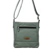 Kožená taška VINI MIDI v zelenošedé barvě zadní pohled