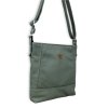 Kožená taška VINI MIDI v zelenošedé barvě boční pohled