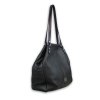 Velká boho taška z černé kůže od Marabe boční pohled