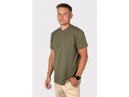bambusove triko roko khaki