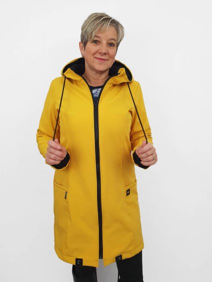 Softshellový kabát žlutý