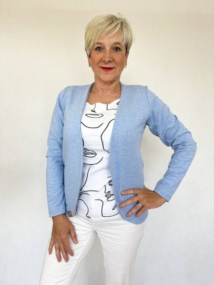 Dámský blejzr světle modrý melír