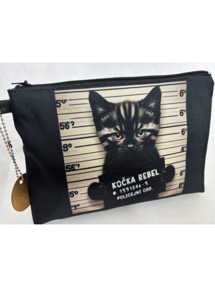 Kosmetická taštička kočka rebel (střední)