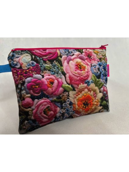 Kosmetická taštička vyšívané květy (malá)