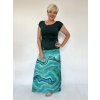 Maxi sukně zelený mramor (MS23006)