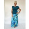 Maxi sukně tyrkysový vzor (MS23007)