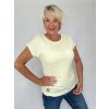 Dámské flámkové tričko Adéla vanilkové