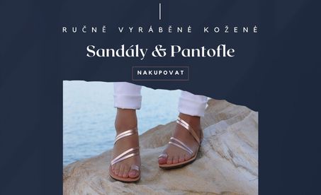 Kožené sandály a pantofle