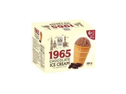 LIMO zmrzlina PLR 1965 Čokoláda v oplatkovém kelímku 6x65g 1/4