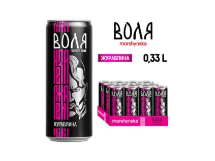 Morshynskaja Energetický nápoj Volja Klikva plech 330ml 1/12