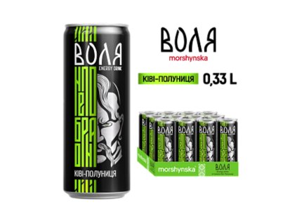 Morshynskaja Energetický nápoj Volja Kiwi Jahoda 330ml 1/12