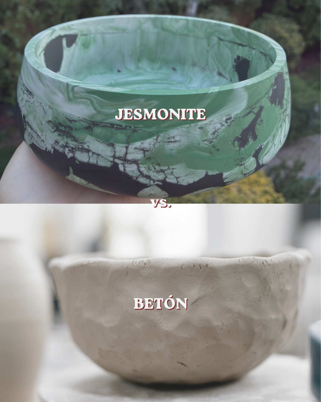 JESMONITE vs. BETÓN. Aký je rozdiel a ktorý materiál je lepší na dekorácie?