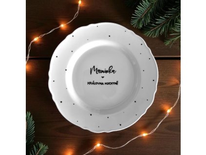 Dekorační talíř „Maminka královna kuchyně“ (Ø 28 cm)