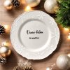 Ručně malovaný mělký talíř "Vánoční kalorie se nepočítají" 28 cm