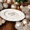 Ručně malovaný mělký talíř "Vánoční kalorie se nepočítají" 28 cm