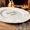 Ručně malovaný mělký talíř "Vánoční kalorie se nepočítají" 28 cm