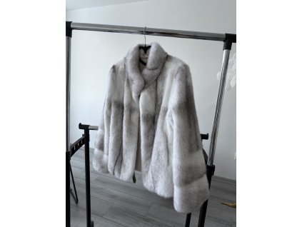 Elegantný norkový kožuch "SILVER CROSS"