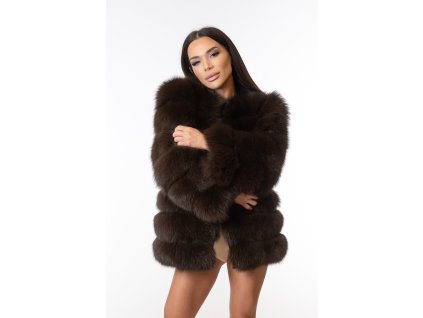Kožuch z líšky "CHOCOLATE"
