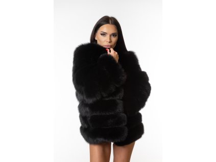 Kožuch z líšky "BLACK"
