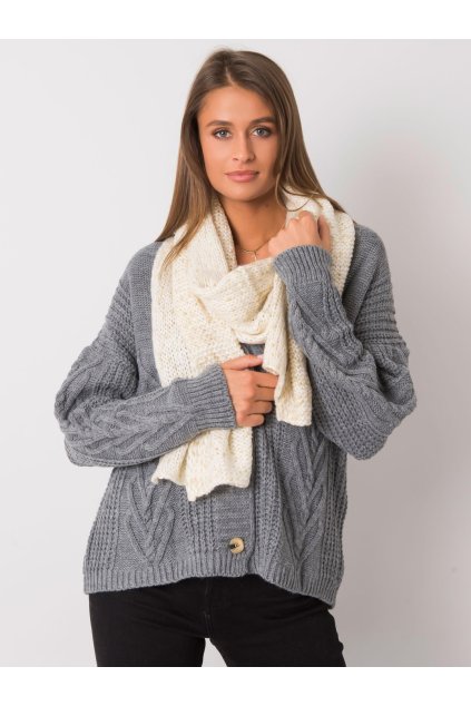 pol pl Ecru szalik damski ze zlota nicia 377731 1