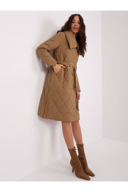 Prošívaná zimní bunda béžová