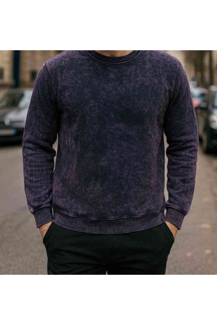 Stylový pánský svetr s batikovaným efektem
