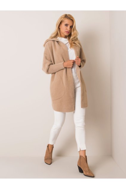 Béžový kabát z alpaky