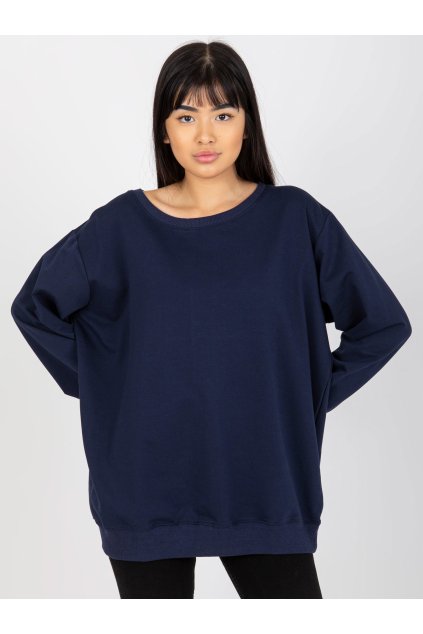 pol pl Hurt Granatowa gladka bluza bez kaptura oversize 391915 1