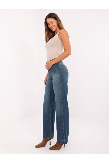 Volné džíny s kapsičkami modré