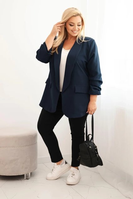 cze pl Damska elegantni plus size blazer modra 34888 1 result