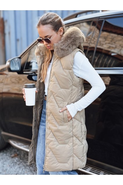 pol pl Kamizelka damska pikowana bezowa Dstreet TY5263 57135 1