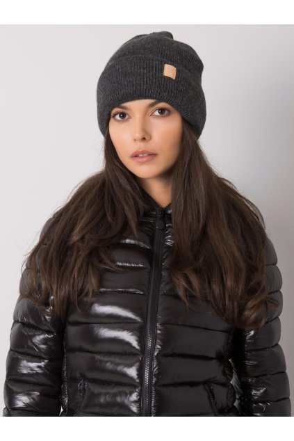 pol pl Ciemnoszara czapka beanie damska 376840 1