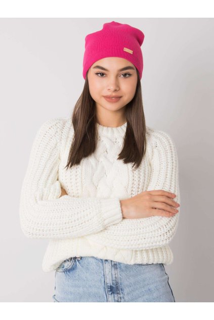 Dámská delší čepice růžová