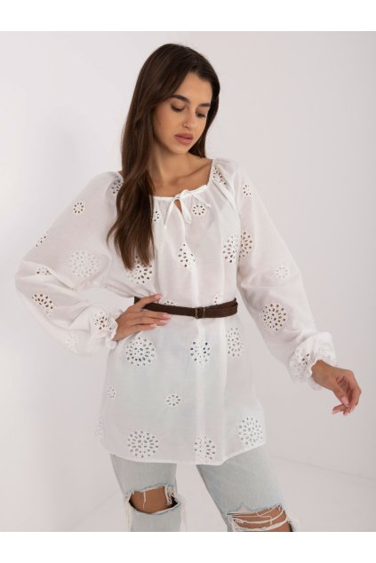 Halenka s dlouhým rukávem a páskem