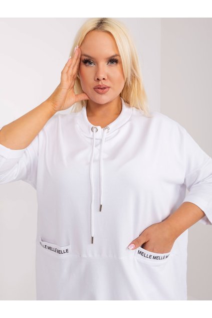 Bavlněná halenka s páskem a kapucí