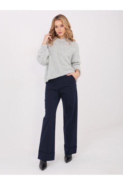 Tmavě modré široké kalhoty