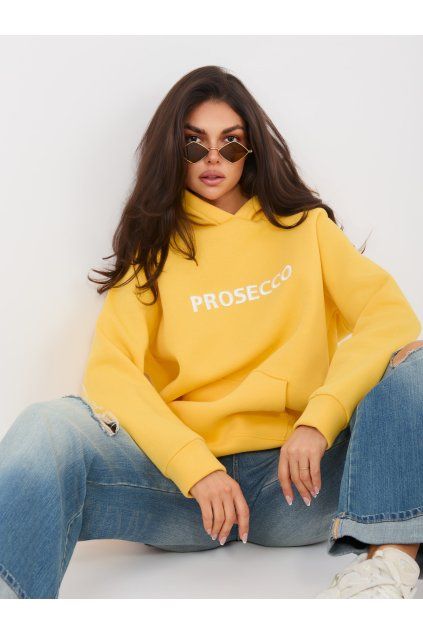 Žlutá oversize mikina