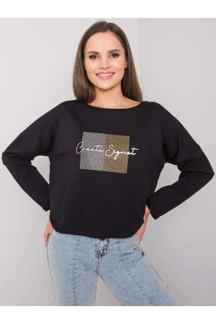 Černá halenka s kamínky